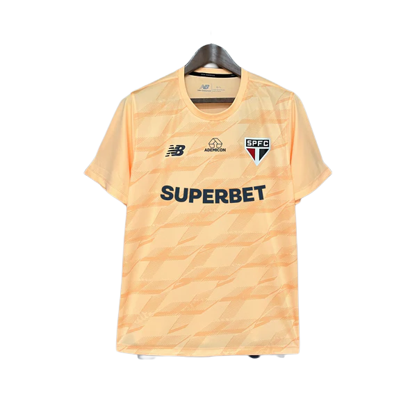 Camiseta São Paulo 24/25 Entrenamiento - Beige - Todos los Patrocinios - Versión Aficionado