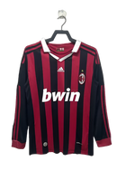 Camiseta AC Milan 09/10 I Casa - Manga Larga Versión Retro
