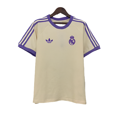 Camiseta Real Madrid 25/26 Edición Casual - Beige - Versión Aficionado