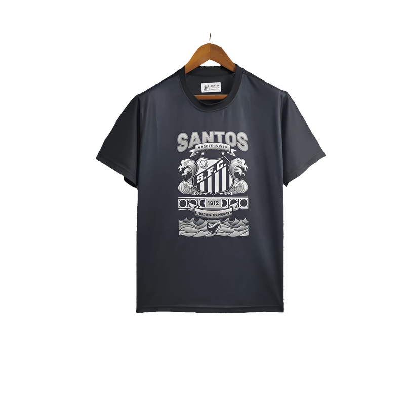 Camiseta Santos 25/26 Edición Casual - Negra - Versión Aficionado