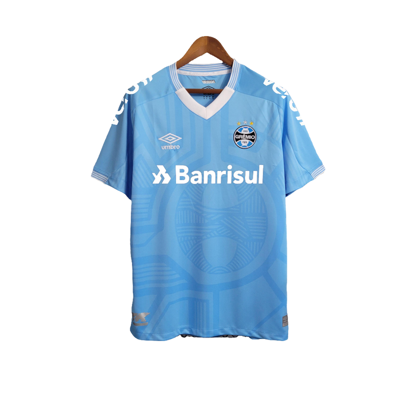 Camiseta Grêmio 23/24 Edición Especial - Azul Celeste - Todos los Patrocinios - Versión Aficionado