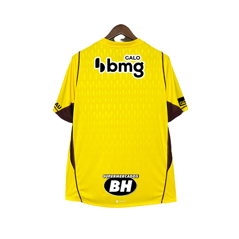 Camiseta Atlético Mineiro 24/25 Portero - Amarillo - Todos los Patrocinios - Versión Aficionado