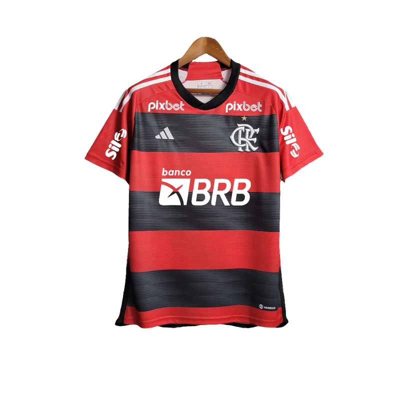 Camiseta Flamengo 23/24 I Casa - Todos los Patrocinios - Versión Aficionado