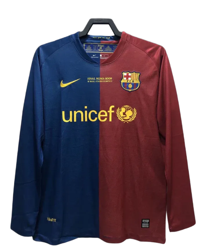 Camiseta Barcelona 08/09 I Casa - Manga Larga Versión Retro