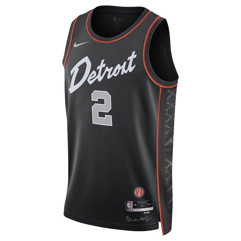 Camiseta NBA Cade Cunningham - Detroit Pistons - 23/24 - Negro - Edición Ciudad