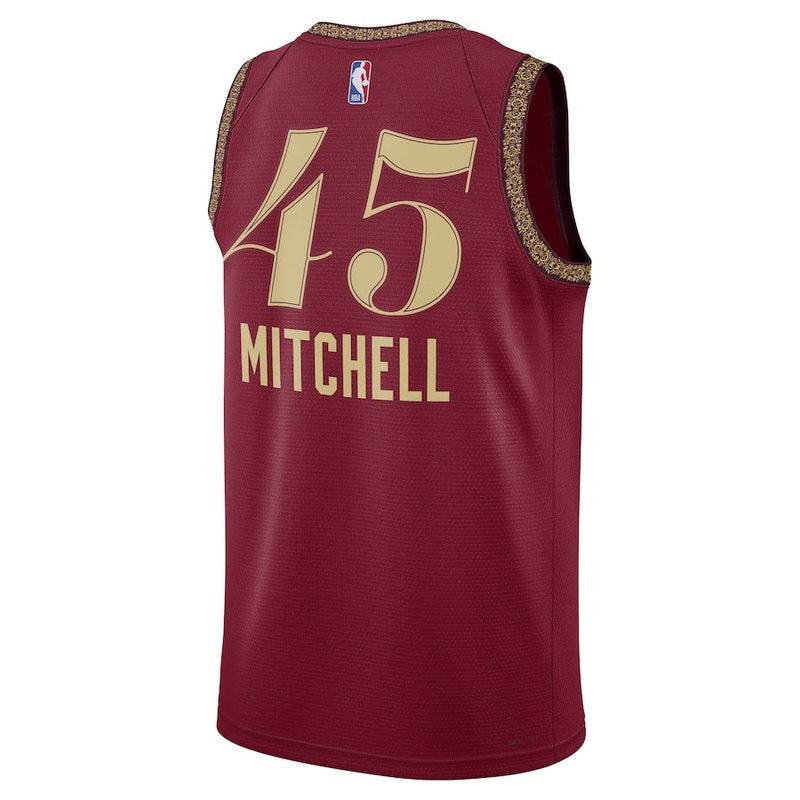 Camiseta NBA Donovan Mitchell - Cleveland Cavaliers - 23/24 - Burdeos - Edición Ciudad