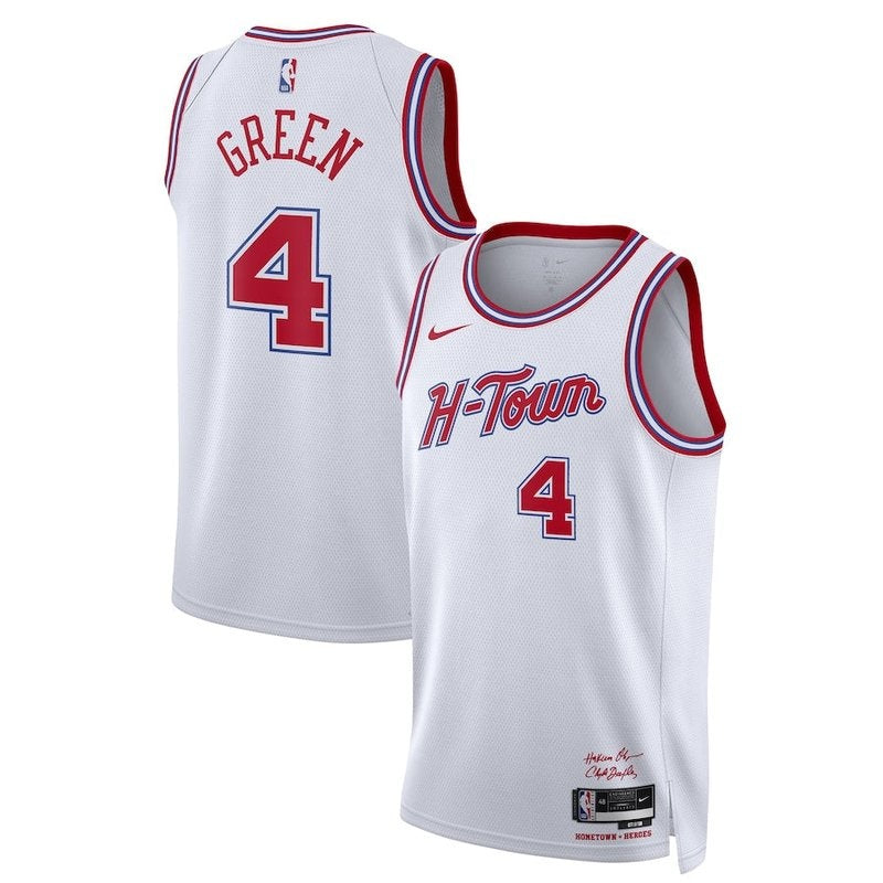 Camiseta NBA Jalen Verde - Houston Rockets - 23/24 - Blanco - Edición Ciudad