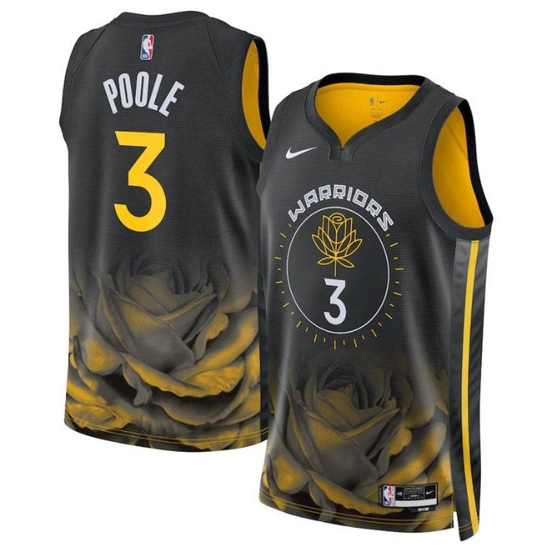 Camiseta NBA Jordan Poole - Golden State Warriors - 2023 - Edición Ciudad - Negro