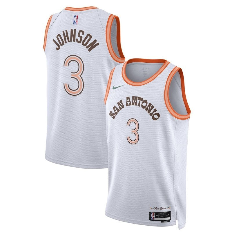 Camiseta NBA Keldon Johnson - San Antonio Spurs - 23/24 - Blanco - Edición Ciudad
