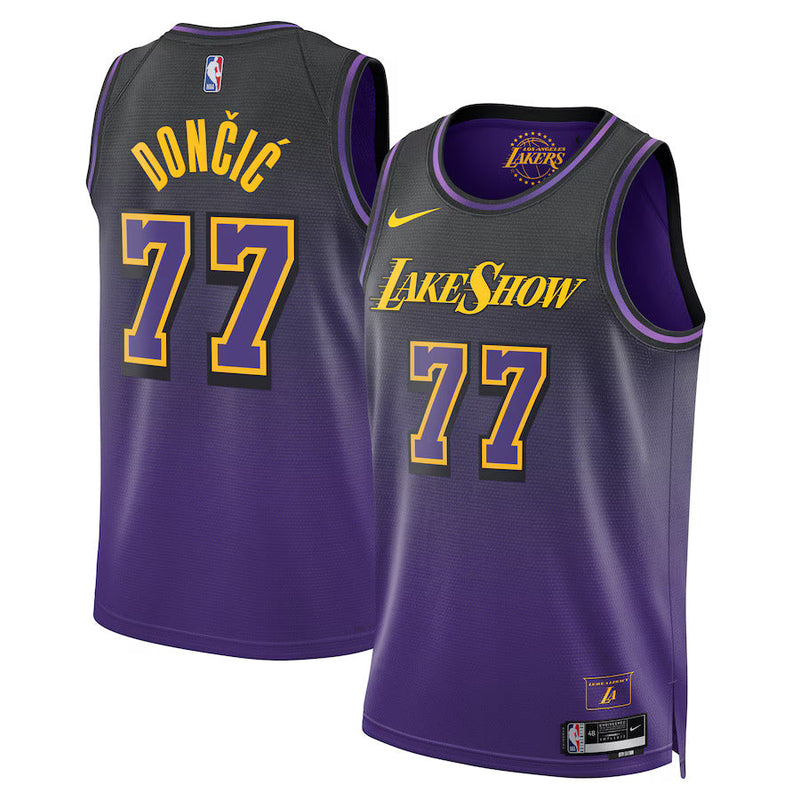 Camiseta NBA Luka Dončić - Los Angeles Lakers - Edición Ciudad 2024 - Morado - Unisex