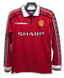 Camiseta Manchester United 1998 I Casa - Manga Larga Versión Retro