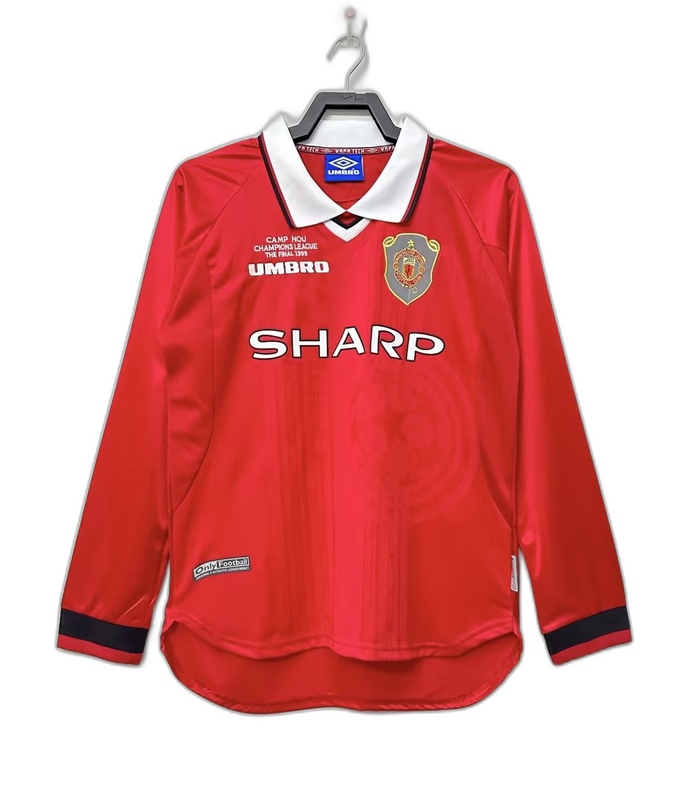 Camiseta Manchester United 99/00 I Casa - Manga Larga Versión Retro