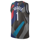 Camiseta NBA Mikal Bridges - Brooklyn Nets - 23/24 - Negro - Edición Ciudad