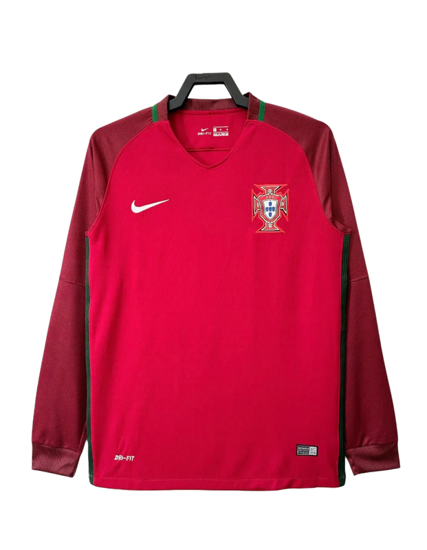 Camiseta Portugal 2016 I Casa - Manga Larga Versión Retro