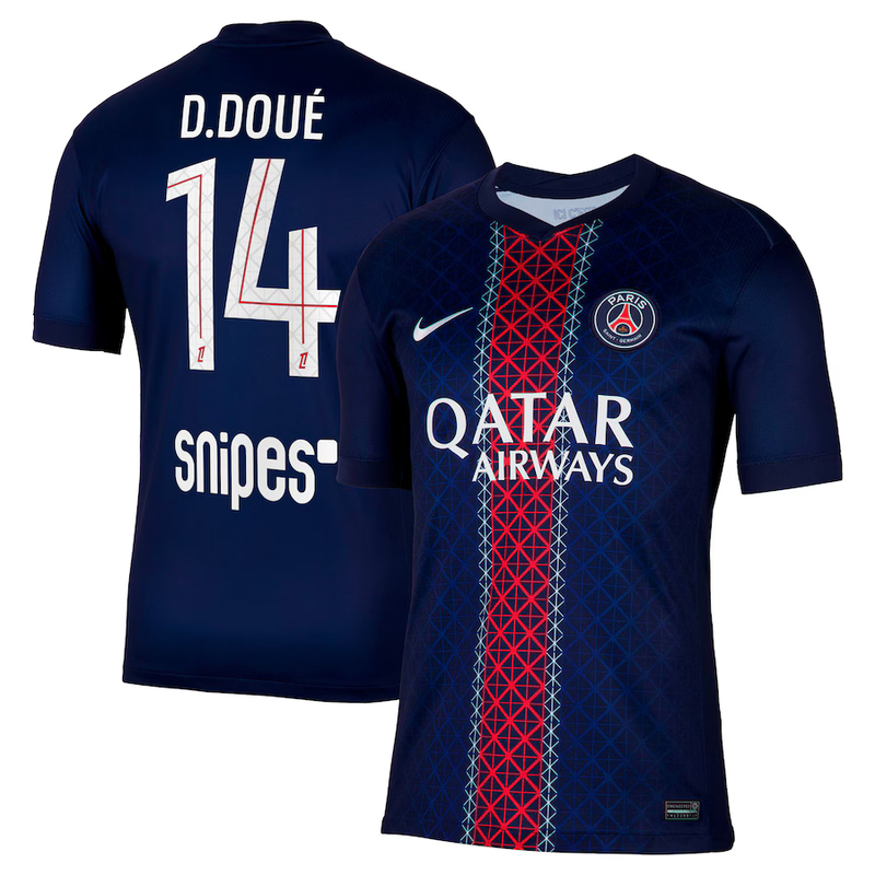 Camiseta D. Doué - Paris Saint-Germain (PSG) 25/26 I Casa - Versión Aficionado