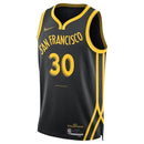 Camiseta NBA Stephen Curry - Golden State Warriors - 23/24 - Negro - Edición Ciudad