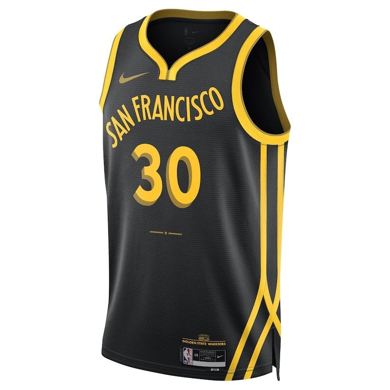 Camiseta NBA Stephen Curry - Golden State Warriors - 23/24 - Negro - Edición Ciudad